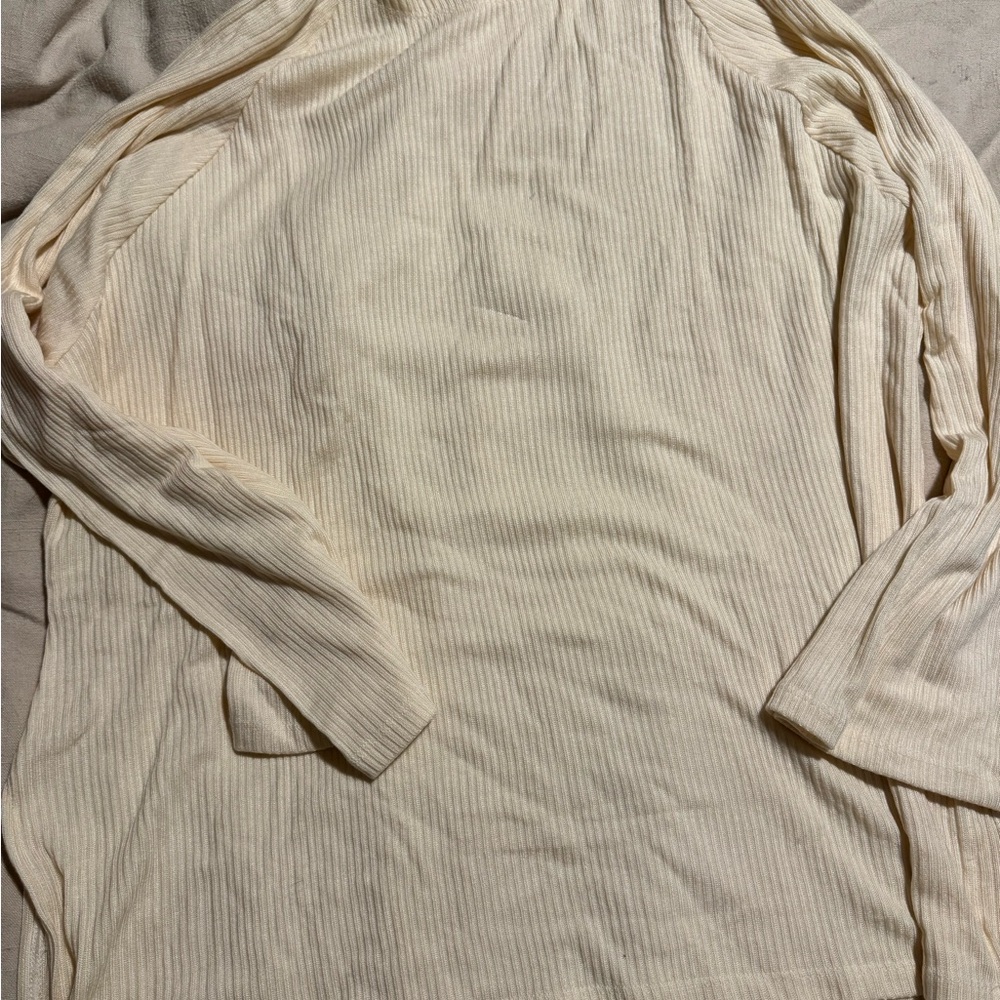 Mejuri Cream Straight Leg Pants & Jumpsuit